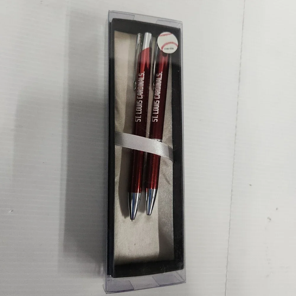 St Louis Cardinals Pen Set Red and Silver 2 Pens Baseball Collectible 171